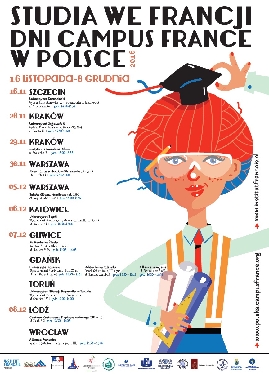 Plakat dni Campus France w Polsce